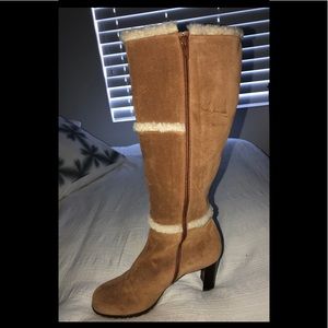 Stuart Weitzman tan real shearling boots BRAND NEW
